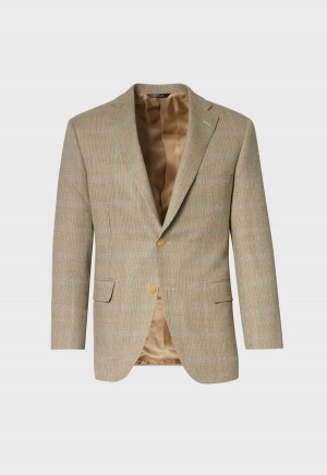 Beige Paul Stuart Wool Silk Stuart | UK_PAUL87668