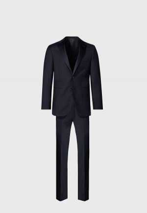 Black Paul Stuart All Year Wool Tuxedo | UK_PAUL40539