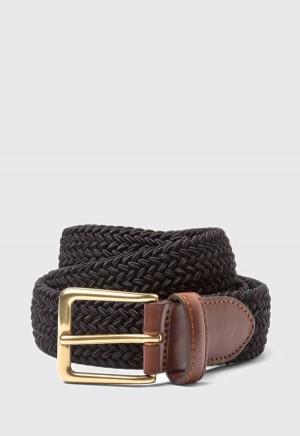 Black Paul Stuart Braided Stretch Nylon | UK_PAUL26308