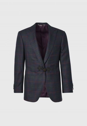 Black Paul Stuart Cashmere Plaid Dinner | UK_PAUL39644