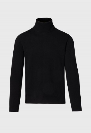 Black Paul Stuart Cashmere Turtleneck | UK_PAUL37193