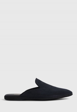 Black Paul Stuart Hamilton Suede Slip-On | UK_PAUL58894