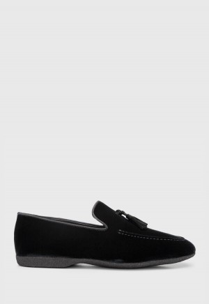 Black Paul Stuart Hope Velvet Slip-On | UK_PAUL69411