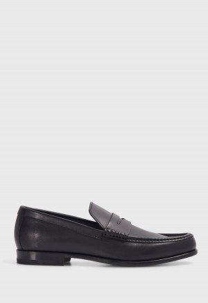 Black Paul Stuart Mason Leather | UK_PAUL80348