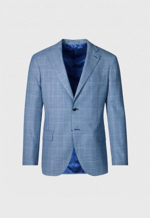 Blue Paul Stuart Cashmere Plaid | UK_PAUL46841