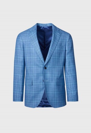 Blue Paul Stuart Cashmere Plaid | UK_PAUL82271