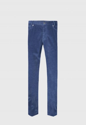 Blue Paul Stuart Classic Five-Pocket Corduroy | UK_PAUL76820