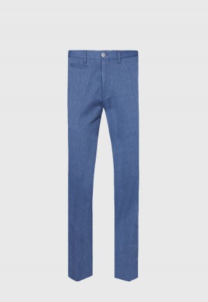 Blue Paul Stuart Cotton Plain Front | UK_PAUL57279