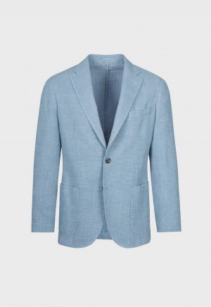 Blue Paul Stuart Garment Dyed Basketweave | UK_PAUL56466