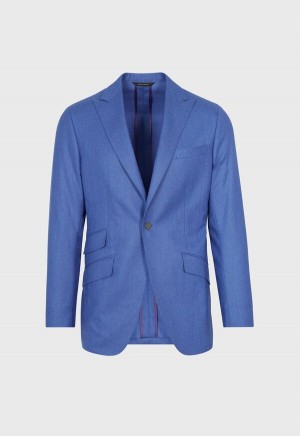 Blue Paul Stuart Super 120 Wool Drake Blazer | UK_PAUL98114