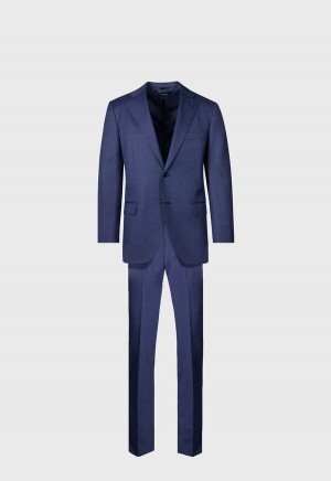 Blue Paul Stuart Super 120s Pindot Wool Andrew | UK_PAUL82333