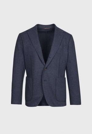 Blue Paul Stuart Wool Cashmere Jersey | UK_PAUL15257