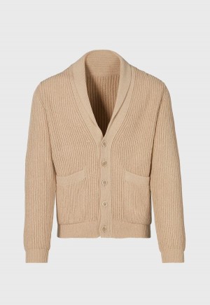 Brown Paul Stuart Button Front Cardigan | UK_PAUL46580