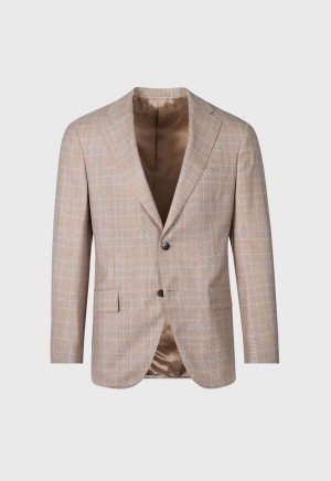 Brown Paul Stuart Cashmere Plaid | UK_PAUL93076