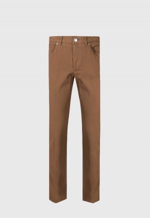 Brown Paul Stuart Cotton Five Pocket | UK_PAUL75281