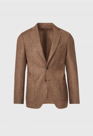 Brown Paul Stuart Shetland Wool Tweed | UK_PAUL47884