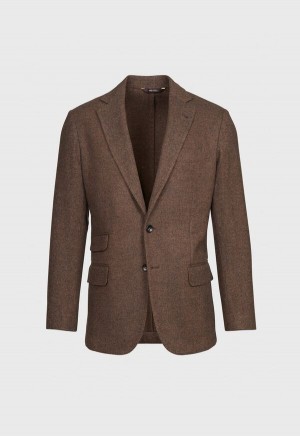 Brown Paul Stuart Solid Wool Soft Constructed | UK_PAUL19846