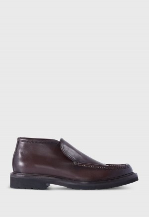 Dark Brown Paul Stuart Barcelona Leather | UK_PAUL98543