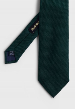 Dark Green Paul Stuart Solid Silk Garza | UK_PAUL67140