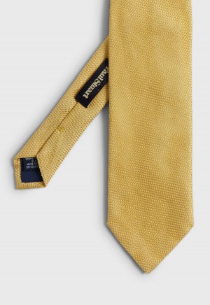 Gold Paul Stuart Solid Silk Garza | UK_PAUL34639