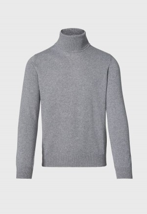 Grey Paul Stuart Cashmere Turtleneck | UK_PAUL77227