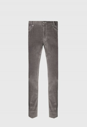 Grey Paul Stuart Classic Five-Pocket Corduroy | UK_PAUL95332