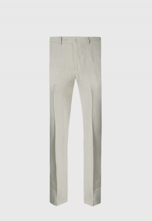 Grey Paul Stuart Linen Solid | UK_PAUL63399