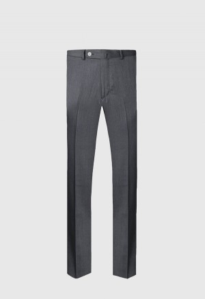 Grey Paul Stuart Soft Wool Twill | UK_PAUL54317