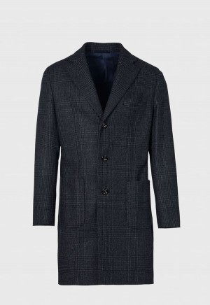 Grey Paul Stuart Wool Plaid | UK_PAUL11563