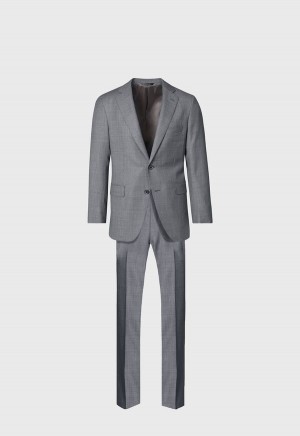 Grey / White Paul Stuart Nailhead All Year Wool | UK_PAUL67861