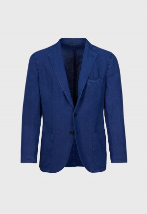 Indigo Paul Stuart Linen Garment Dyed | UK_PAUL89062