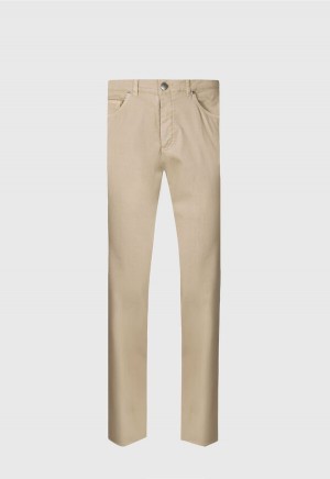 Khaki Paul Stuart Five Pocket | UK_PAUL20925