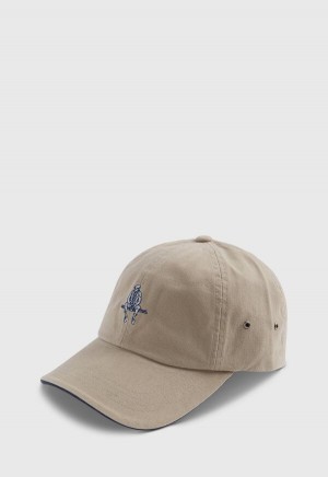 Khaki Paul Stuart Logo Baseball Cap | UK_PAUL77284