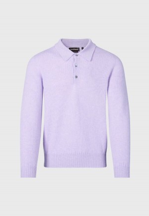 Lavender Paul Stuart Cashmere Long Sleeve | UK_PAUL47794