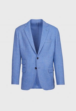 Light Blue Paul Stuart Solid Wool Soft Constructed | UK_PAUL40003