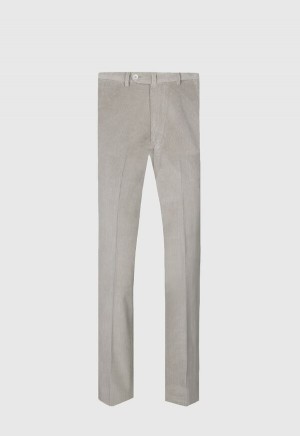 Light Grey Paul Stuart Soft Corduroy | UK_PAUL85874