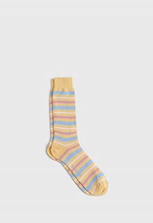 Multicolor Paul Stuart Cotton Variegated Multicolor Stripe | UK_PAUL26825