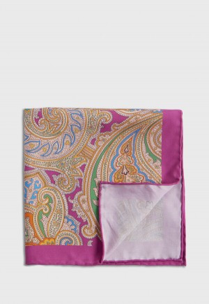 Multicolor Paul Stuart Habotai Silk Summer Paisley | UK_PAUL61366