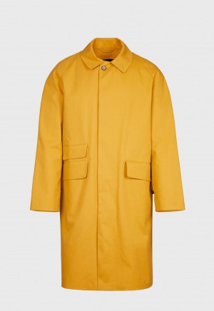 Mustard Paul Stuart Removable Lining Rain Coat | UK_PAUL91733