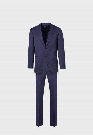 Navy Paul Stuart All Year Wool Andrew Suit | UK_PAUL92032