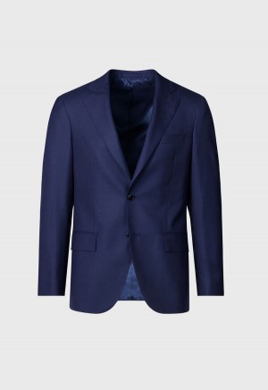 Navy Paul Stuart Cashmere All Year Blazer | UK_PAUL85787