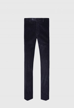 Navy Paul Stuart Cotton Corduroy | UK_PAUL49808