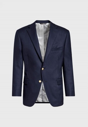 Navy Paul Stuart Doeskin Stuart Blazer | UK_PAUL28644