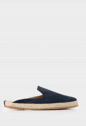 Navy Paul Stuart Miami Suede Espadrille | UK_PAUL16867