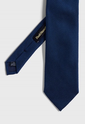 Navy Paul Stuart Solid Silk Garza | UK_PAUL18048