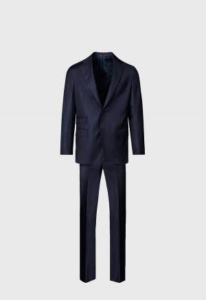 Navy Paul Stuart Super 110s Wool Soft | UK_PAUL22463