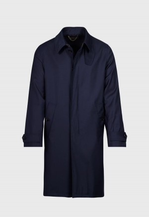 Navy Paul Stuart Water Repellent Wool | UK_PAUL24217