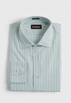 Olive Paul Stuart Cotton & Linen Striped | UK_PAUL59264