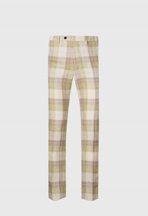 Olive Paul Stuart Linen & Cotton Plaids | UK_PAUL50980