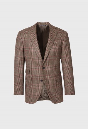 Olive / Red Paul Stuart Wool Cashmere Plaid Paul | UK_PAUL59246